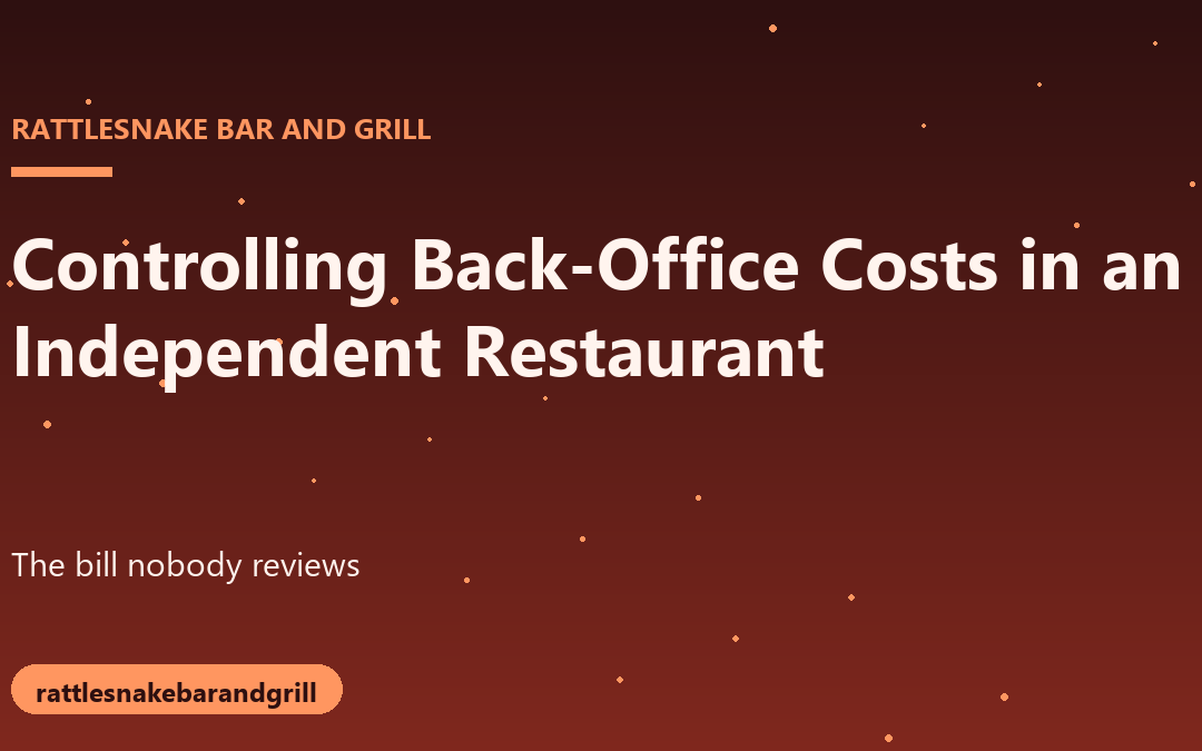Where the Back-Office Costs Hide in an Independent Restaurant